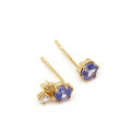 wholesale Metal Material: S925 Sterling Silver Gold Plated New Snow Star Set Earrings Tanzanite Ear Studs Women's Versatile Accessories Wholesale from Manufacturer-0-1