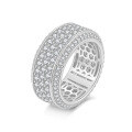 wholesale Metal Full Embedded Moissanite Hip-Hop Round Ring with Hollow-Out Design, Bold and Unisex-0-4