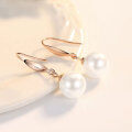 wholesale S925 Sterling Silver Pearl Ear Hook Earrings for Women, Long Elegant High-End Fashion Statement Drop Earrings, Trendy Niche Dangle Earrings-0-1