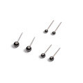 wholesale S925 Sterling Silver Korean Style Ball Ear Studs Minimalist Bean Ear Bone Piercing Earrings with a Sense of Sophistication-0-9