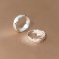 wholesale 999 Silver Plain Circle Ring Korean Style Smooth Round Ring Unisex Jewelry R00323-0-1