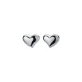 wholesale S925 Sterling Silver Polished Heart Stud Earrings, Simple Daily Commute Petite Heart Shape Sleep-Friendly Earrings G9965-0-4