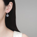 S925 Silver Moissanite Octagonal Ear Studs, Elegant Luxury Holiday Gift-0-2
