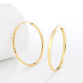 wholesale 925 Sterling Silver Plated with 18K Gold Hoop Earrings, Niche Design, European and American Luxury Fashion, Elegant Accessories, Cross-Border New Arrival-0-3
