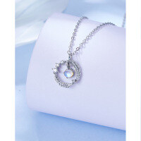 wholesale S925 Sterling Silver Women's Necklace Jewelry Light Luxury Minimalist Niche Design New Feather Pendant Collarbone Chain-Necklace 925 Silver