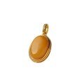 wholesale S925 Silver Vintage Beeswax Cabochon Pendant, Full-bodied Mustard Yellow Amber, Factory Wholesale-0-4