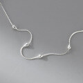 wholesale S925 Silver Nalan Fresh Sweet Ins Style Niche Design Exquisite Minimalist Waterdrop Bead Anklet S7877-0-3