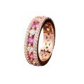 wholesale Rose Gold Plated S925 Silver Ring with Red Corundum Inlaid Stacking Ring for Women, Live from Zhuozhifan Collection-0-4