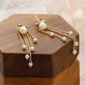 wholesale 9K Gold Japanese Retro Freshwater Pearl Tassel Detachable Earrings, New Jewelry Collection for Wholesale 2023-0-3