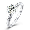 wholesale Moissanite Ring Cross-Border E-commerce Simulated Diamond Ring Six-Prong Micro-Set Multi-Diamond Women's Ring Dropshipping-0-1