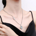 wholesale S925 Sterling Silver Graffiti Style Irregular Cross Pendant Necklace for Men and Women by Yunchaoxuan-0-3