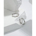 wholesale S925 Sterling Silver 684 Korean Version Ins Small and Minimalist Design Mobius Texture Versatile Earrings for Women-0-1