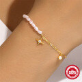 wholesale S925 Sterling Silver Exquisite Opal Star Light Luxury Inlaid Diamond Pearl Temperament Bracelet Korean Version Small Advanced Internet Famous Hand Accessory-0-1