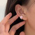 wholesale S925 Sterling Silver Korean-style Cherry Blossom Ear Clips for Women, Small and Unique Forest-inspired Ins-style Simple and Elegant Earrings-0-1