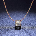Rhodium-Plated 925 Sterling Silver Moissanite Bull Pendant Necklace-0-2