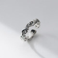 wholesale S925 Sterling Silver Literary Retro Chinese Style Niche Design Exquisite Thai Silver Auspicious Cloud Ring R02597-0-0