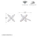 wholesale 925 Sterling Silver Colorful Zircon Flower Stud Earrings For Women-0-4
