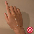 wholesale 925 Sterling Silver Classic Marquise Zircon Stackable Finger Chain,INS。-0-0