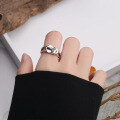 wholesale S925 Sterling Silver Korean Zipper Pull Ring for Women, Trendy and Unique Niche Design, Instagram Style Fashion Hand Accessories-0-3