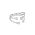 wholesale S925 Sterling Silver Korean Version INS Minimalist Niche Design Cold Tone Versatile Fluid Texture Adjustable Ring for Women-0-5