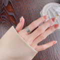 wholesale S925 Sterling Silver Retro Wide Band Six Mantra Geometric Ring Bold Trendy Punk Style Index Finger Ring Unisex-0-3