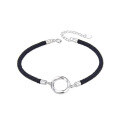 wholesale S925 Sterling Silver Mobius Bracelet for Women, Handwoven Cord, Minimalist Circle Handmade Jewelry Wholesale and Dropshipping-0-4