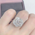 wholesale S925 Silver New Camellia Ring Fashion Luxury Inlay Ring Factory Direct Wholesale-0-1