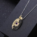 wholesale 925 Silver Italian Designer Crafted Pendant, Bianshu Flower Amethyst Necklace with a Sense of Sophistication-0-1