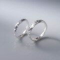 wholesale S925 Sterling Silver Ice Crush Ring Korean Style Fashion Commuter Ins Trend Niche Hand Jewelry R02005-0-3