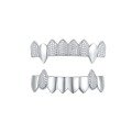 wholesale Metal 925 silver with moissanite, hip-hop grillz gold teeth, Halloween street rap vampire fangs-0-4
