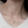 wholesale S925 Sterling Silver Japanese and Korean New Light Luxury Classic Teardrop Topaz Pendant Women's Choker Necklace Factory Wholesale-0-1