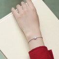 wholesale S925 Silver Moissanite Aurora Bracelet, Fashionable and Elegant, Internet-Famous Hot Sale, Simple and Chic Gift Bracelet, High-Quality Ready Stock-0-3