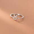 wholesale S925 silver with diamond rabbit ring, Korean-style minimalist adjustable women's jewelry R00146-0-3
