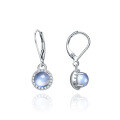wholesale S925 sterling silver cold-toned natural cream blue moonstone earrings new style inlaid with colored gemstone earrings high-end-0-4