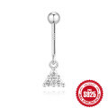 wholesale S925 Sterling Silver Snowflake Marquise Diamond Ball Flat Back Vertical Threaded Ear Cartilage Stud-0-13