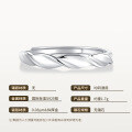 925 Sterling Silver Minimalist Couple Bands, Moissanite, Cross-border New Style, Panyu Factory Wholesale-0-5