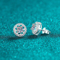 S925 Sterling Silver Moissanite Star Stud Earrings-0-0