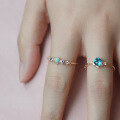 wholesale 925 Silver Retro Stacking Larimar Ring with Natural Ocean Tanzanite Stone for Women, Drop Shipping-0-3