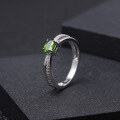 wholesale 925 Silver Luxury Designer High-End Natural Diopside Ring, Prosperity Collection with Natural Gemstone Inlay-0-0