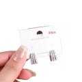 Sterling Silver Rhinestone Earrings for Women, 2025 Winter Sparkling Elegant Studs-0-3