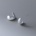 wholesale S925 Sterling Silver Brushed C-shaped Ear Studs, Minimalist and, Elegant and Women's Ear Jewelry M04599-0-2