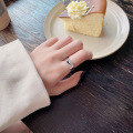 wholesale S925 Sterling Silver Street Check Ring Hip Hop Trendy Style Couple Index Finger Ring for Women-0-3