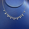 wholesale 925 Silver New Women's Fringe High Carbon Diamond Necklace, Light Luxury Fashion Personalized Design Collarbone Chain for Dropshipping-0-5