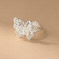 wholesale S925 Sterling Silver Fresh and Sweet Ins Style Niche Design Diamond-Embroidered Lace Butterfly Ring R02874-0-3