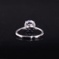 wholesale S925 Sterling Silver Solitaire 2 Carat Engagement Ring with Large Center Stone and Certificate, Set with Round Moissanite-0-3