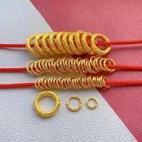 wholesale Metal: S925 ancient method silver gold-plated Engraved solid Nezha demon child Qiankun circle run ring bead ring pendant circle DIY-A small one