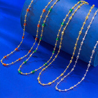 wholesale S925 Silver New Moojing Jewelry Xiaohongshu Hit Sparkling Galaxy Fairy Chain Necklace High-End Sense Commuter Necklace-N525 gold fairy chain necklace 925 silver