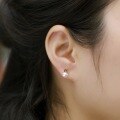 wholesale 925 Sterling Silver New Minimalist Pearl and Diamond Stud Earrings, Small Batch Design, Popular in Japan and Korea-0-4