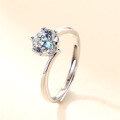 wholesale Metal material first, one-carat D-color moissanite ring for women,,,, gift for girlfriend, jewelry wholesale-0-0