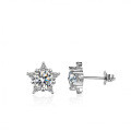 S925 Silver Star Moissanite Earrings for Women Wholesale Cross-Border-0-3